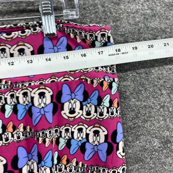 LulaRoe Activewear Leggings Women M Medium Purple Minnie Mouse Print Capri - Picture 5 of 10